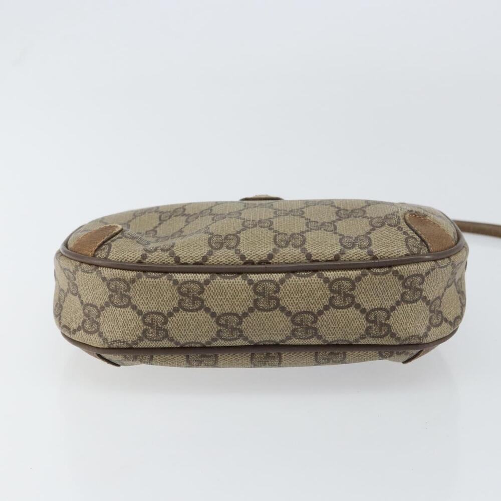 GUCCI GG Supreme Web Sherry Line Bag PVC Beige Gold 89 02 066 Auth 156823 - Picture 5 of 16